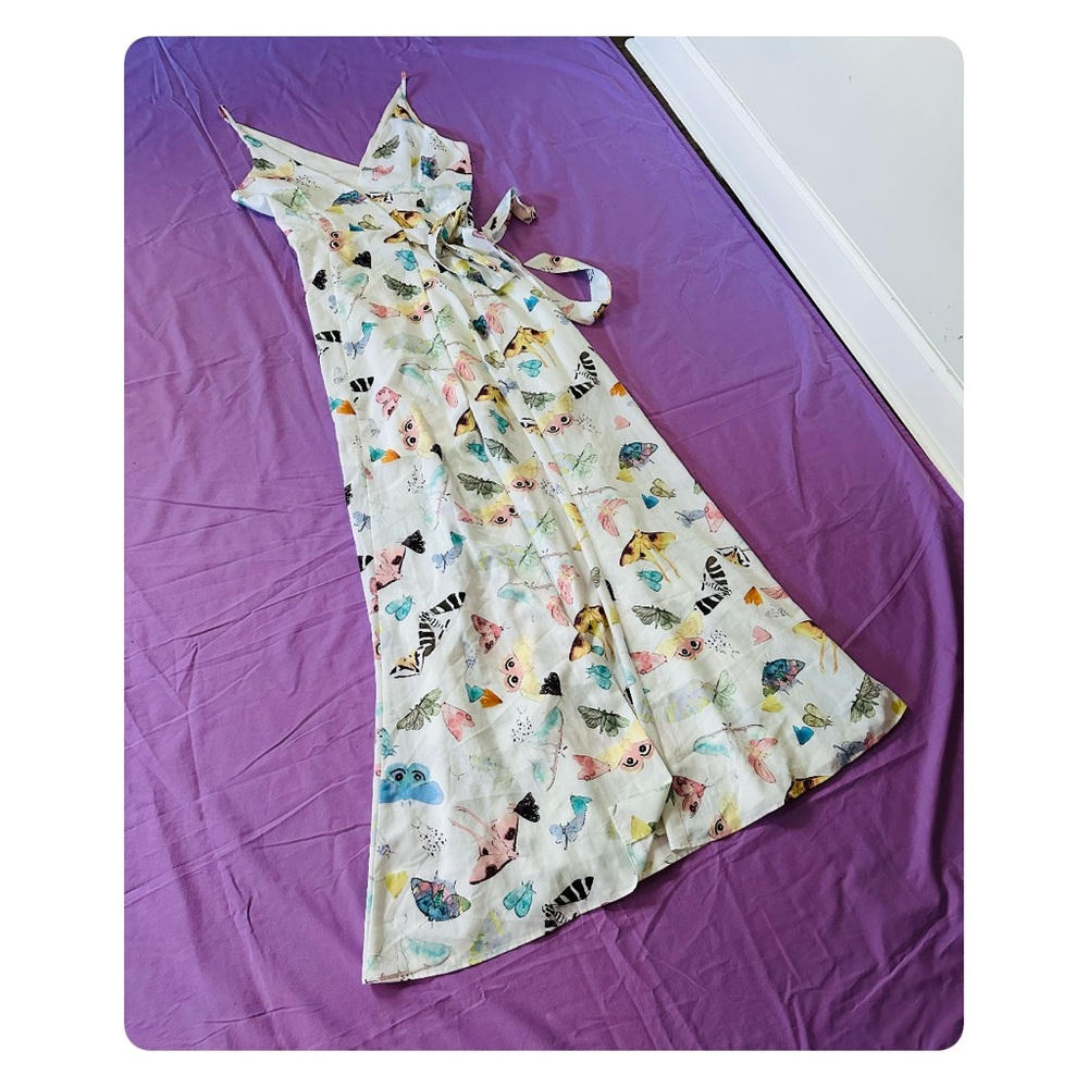 β
Hutch by Anthropologie Wrap Printed Spring Wedding Guest Maxi Dress - White β
- Picture 4 of 17